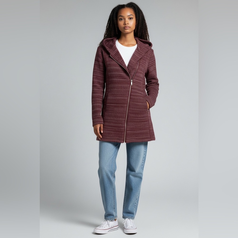 ✨ 4/$25 ✨ Bench Maroon Knit Zip-Up Hoodie